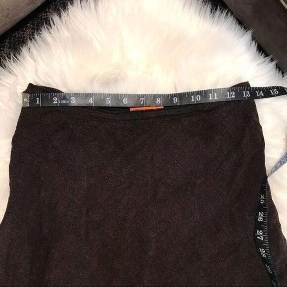 DIGBY’S BOUTIQUE Italian Silk blend Size small Asymmetric skirt Brown - Picture 7 of 12